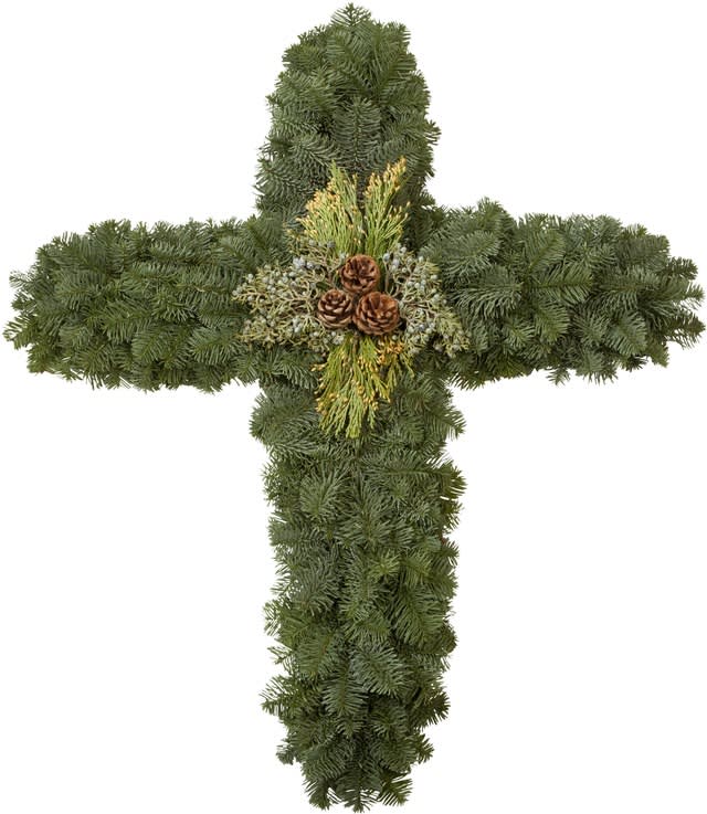 Fresh Evergreen Cross