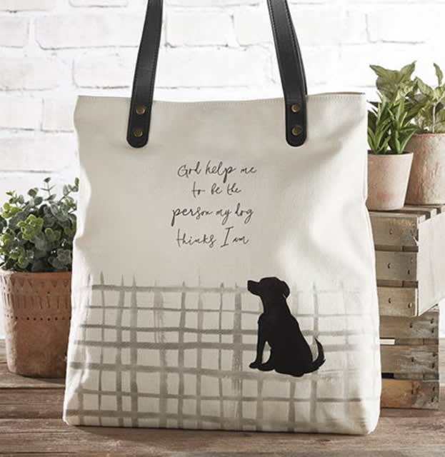 Dog lover tote and mug set