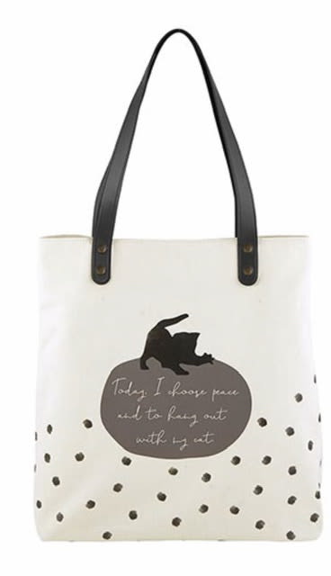 Cat lover tote and mug set