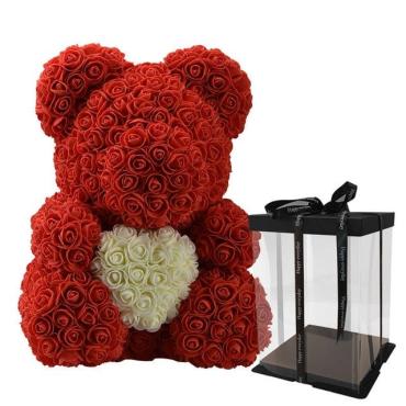 LARGE LUXURY FOREVER FOAMY BEAR W/BOX: 14"