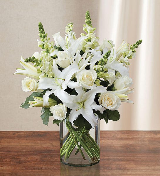 Classic All-White Arrangement