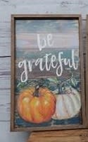 Be Grateful Hanging Sign