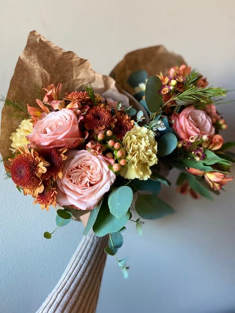 "Petal It Forward" Two Small Bouquets: Recipient Keeps One & Gives One Away!