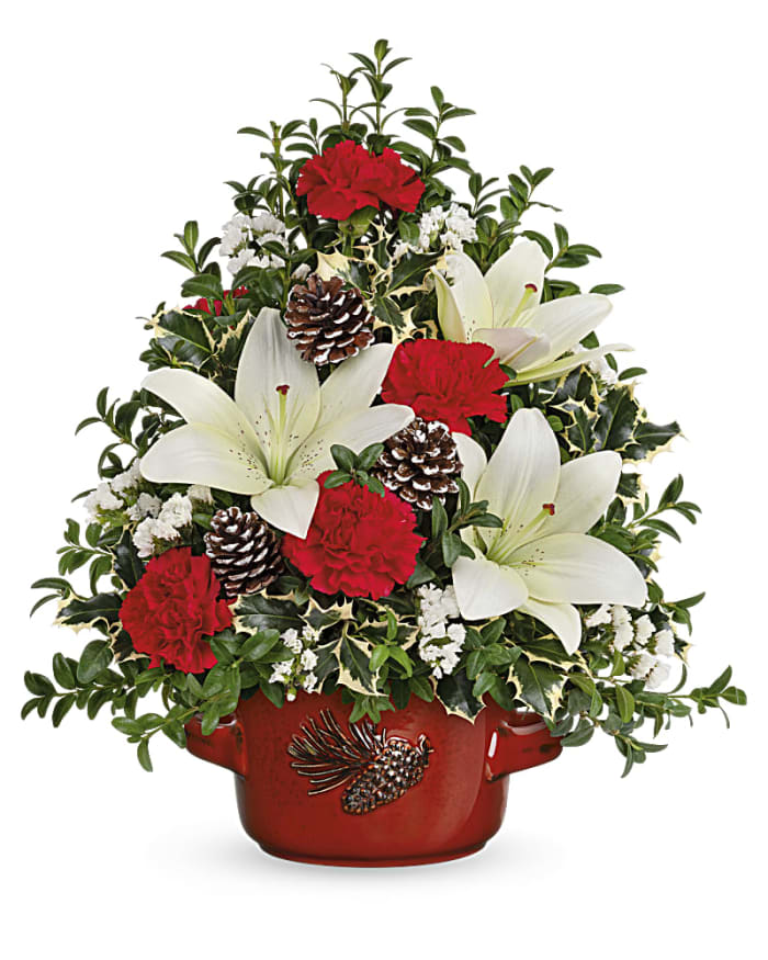 Christmas Lilies Tree Bouquet