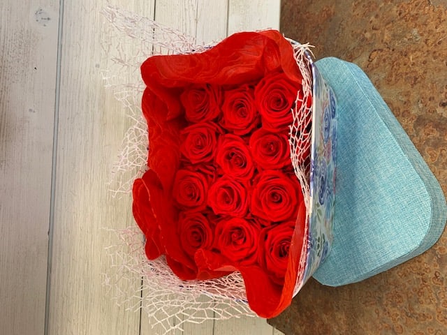 One Dozen Forever Roses 