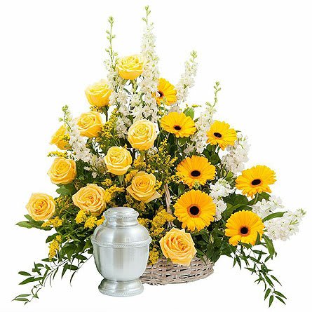 Mixed Yellow Basket Tribute
