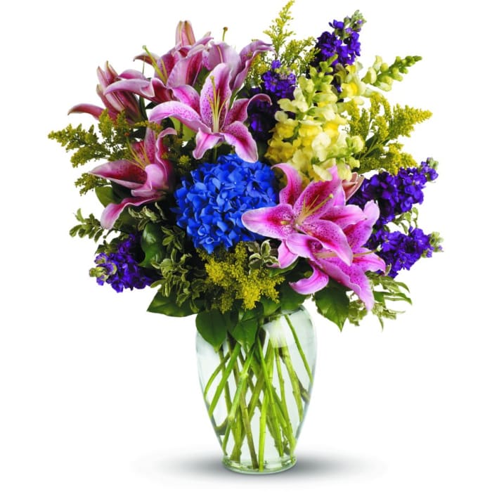 Mixed Brights Vased Arrangement