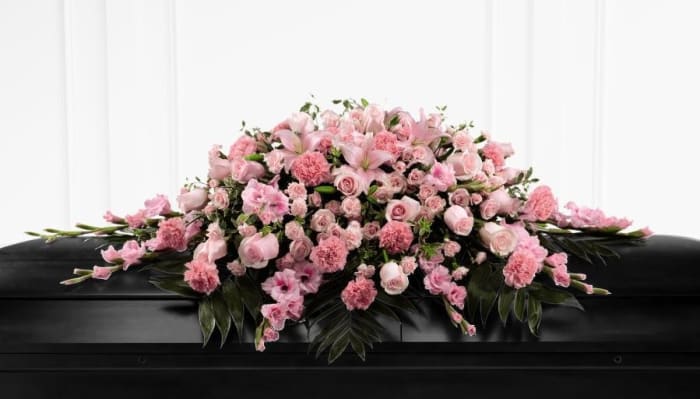 Mixed Pink Casket Spray