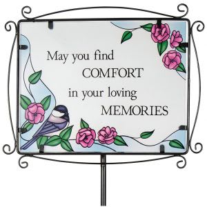 Find Comfort Inspirational Large Glass Garden Stake