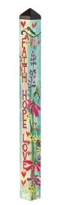 Faith, Hope & Love 4' Art Pole