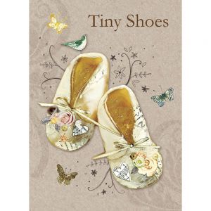 New Baby Greeting Card - Baby Booties