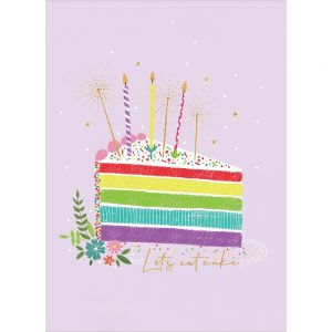 Birthday Greeting Card - Let's Eat Cake