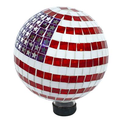 American Flag Mosaic Gazing Ball 10"