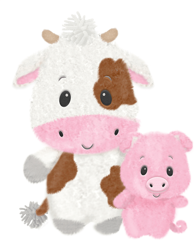 Lil Buddy Plush Cow and Pig 8"