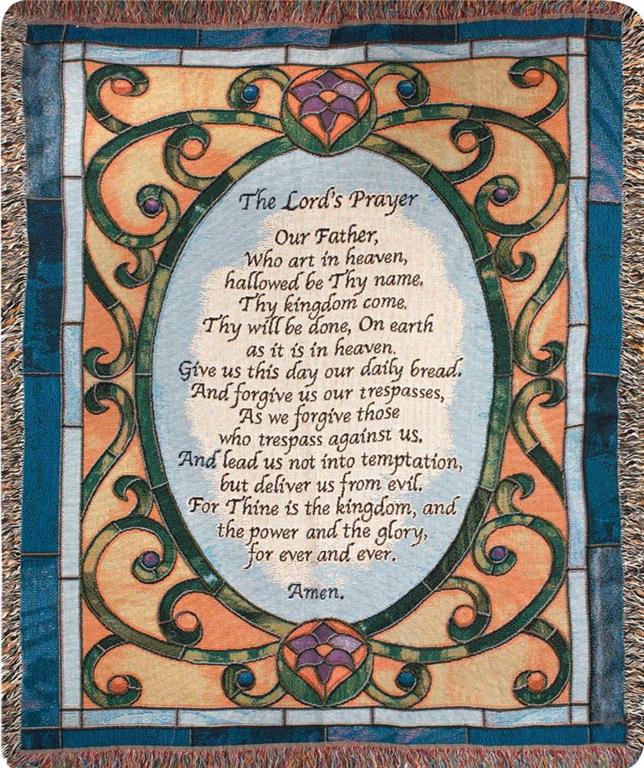 The Lord's Prayer Tapestry Throw