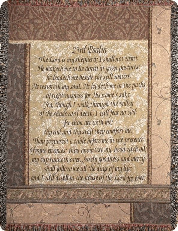 My Shepherd 23rd Psalm Tapestry Throw