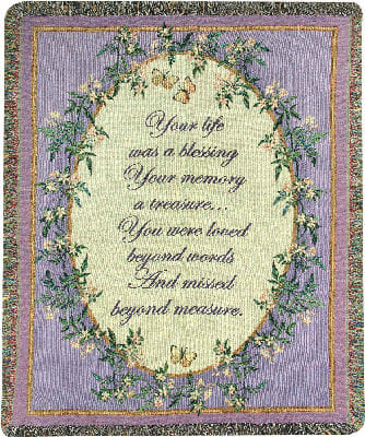 Your Life Was a Blessing Tapestry Throw