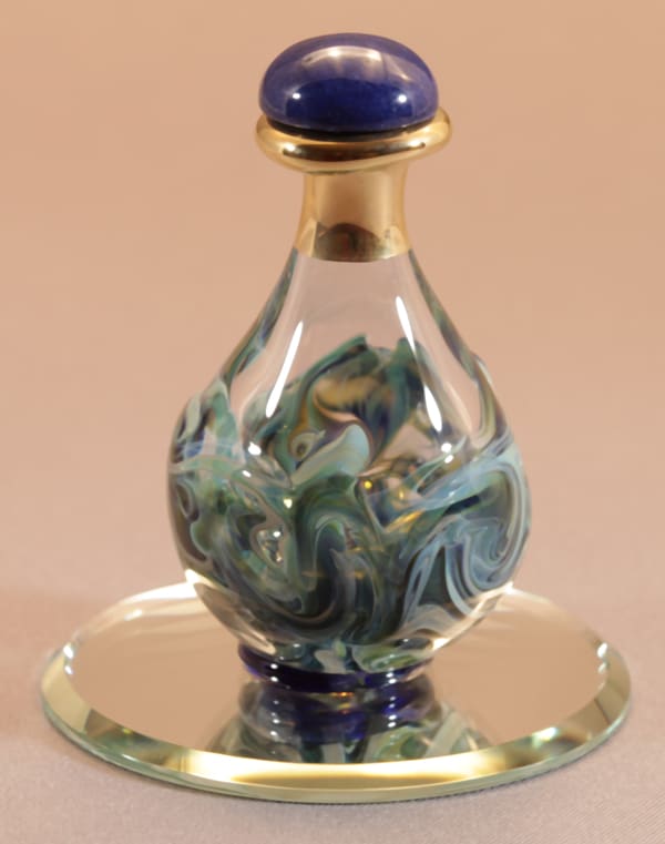 Blue Marble Tear Bottle with Mirror - Heirloom Gift