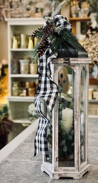 Evergreen Mountain Silk Lantern