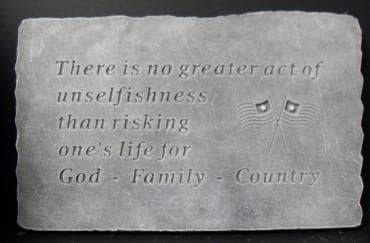 No Greater Act Stone On wire stand