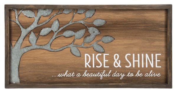 Rise and Shine Framed Plaque