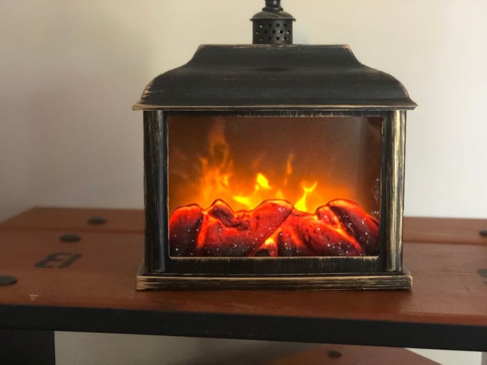 Flameless Fireplace Lantern in Edwardsville, IL Goff and Dittman Florists
