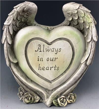 Always In Our Hearts Angel Wings With Heart