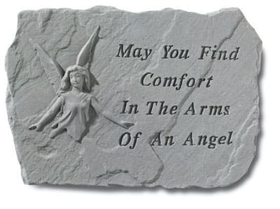 Arms of an Angel Memorial Stone with Angel