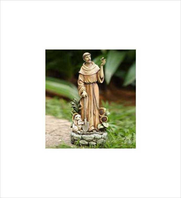 St. Francis With Bunny Figure/Wall Hanger