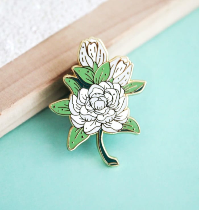 Jasmine Enamel Pin