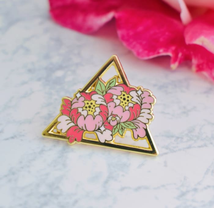 Peony Enamel Pin