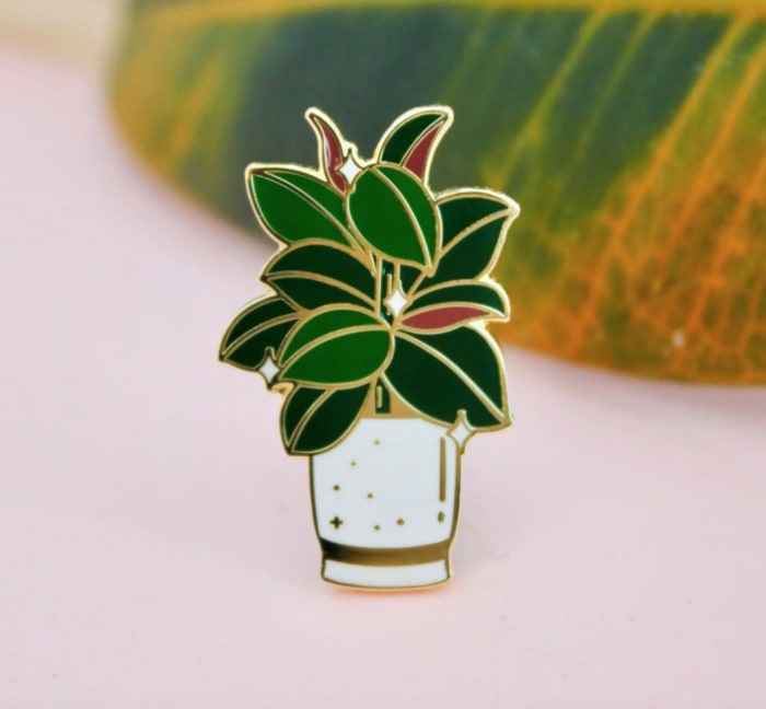 Rubber Plant Enamel Pin