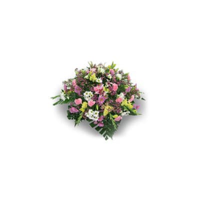 6D-Pastel Color Fresh Flower Casket Spray