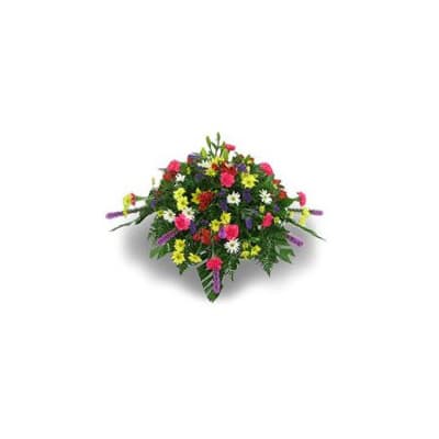 6I-Primary Color Fresh Flower Casket Spray