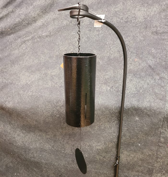 60649 - Black Fleck cylinder wind-chime