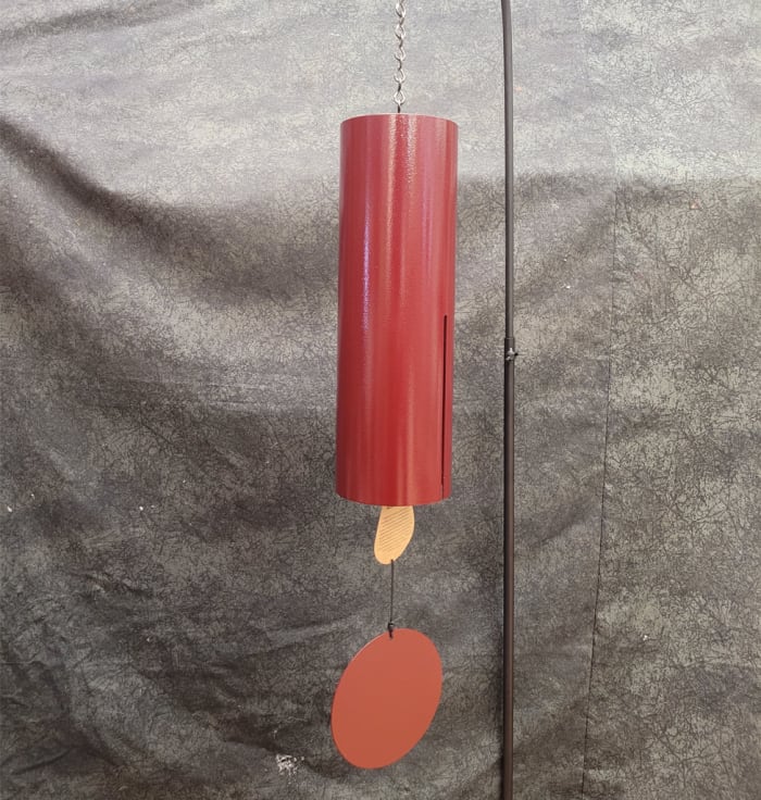 60632 - Burgundy Cylinder Wind-Chime