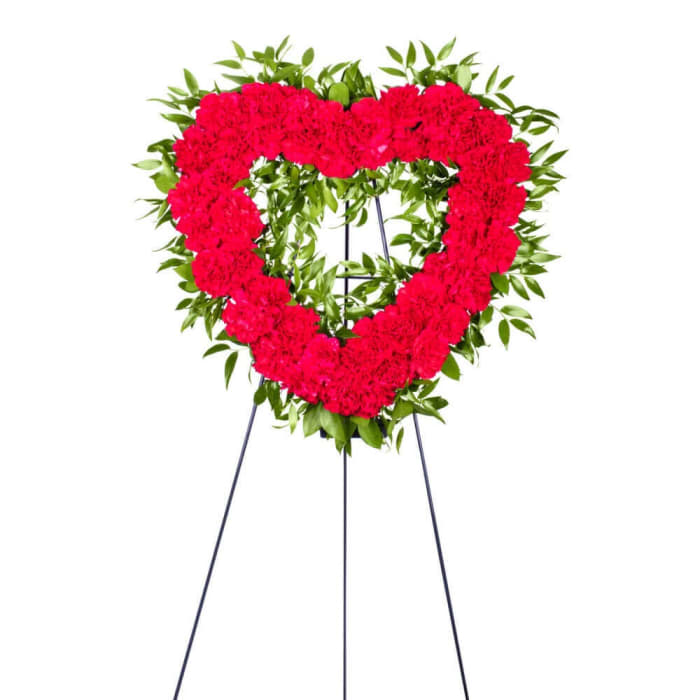 Carnation Heart Wreath