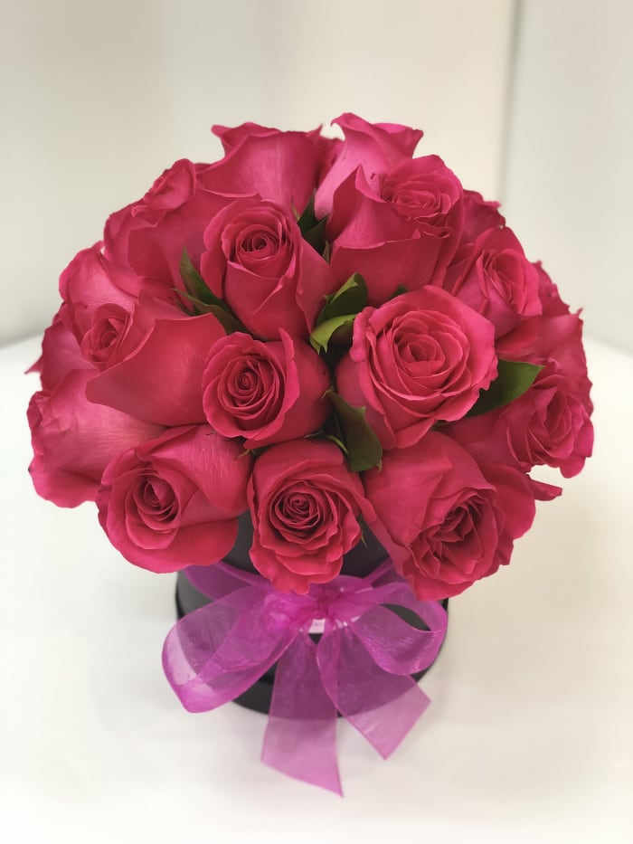 Fresh Pink Rose Box  Arrangement