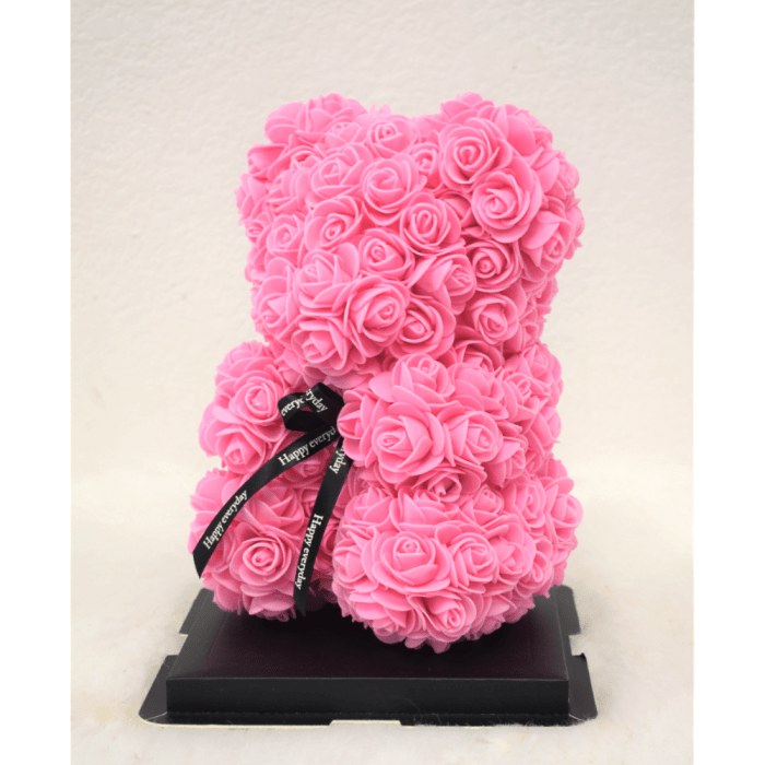 S-Pink Rose Bear