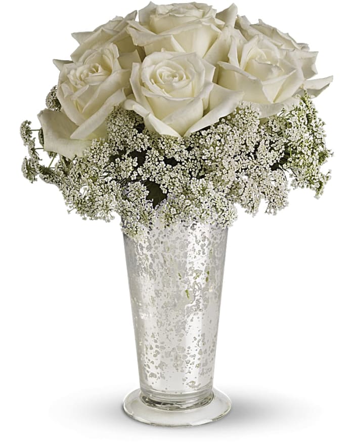 Teleflora's White Lace Centerpiece