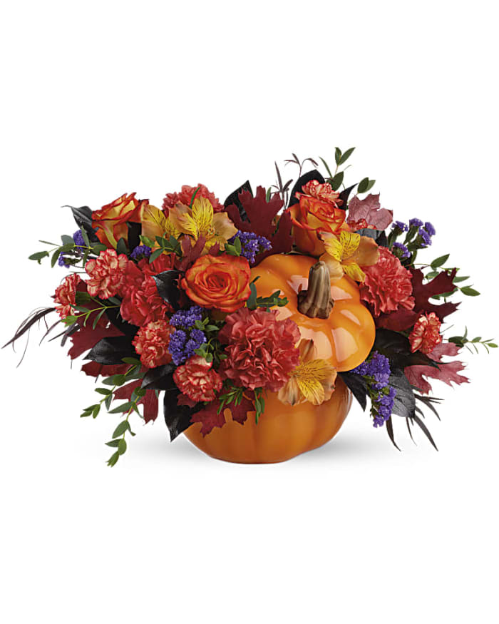 Teleflora's Hauntingly Pretty Pumpkin Bouquet