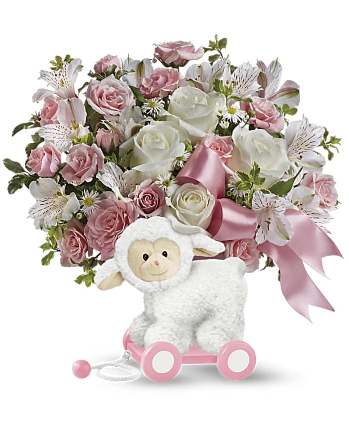 Teleflora's Sweet Little Lamb - Baby Pink