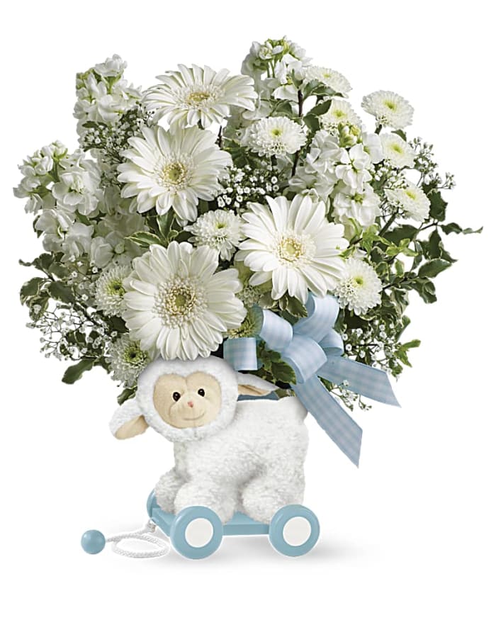 Teleflora's Sweet Little Lamb - Baby Blue