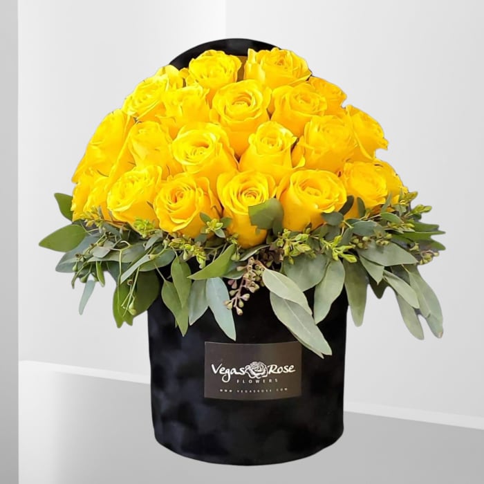 YELLOW ROSES IN ANY BOX