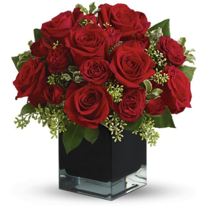 Teleflora's Ravishing Reds or pink ,yellow  or white