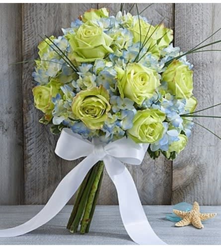 Beach Wedding Rose and Hydrangea Bouquet