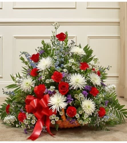 Red, White, and Blue Mixed Fireside Basket