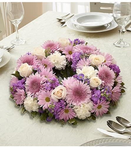 Lavender and White Centerpiece