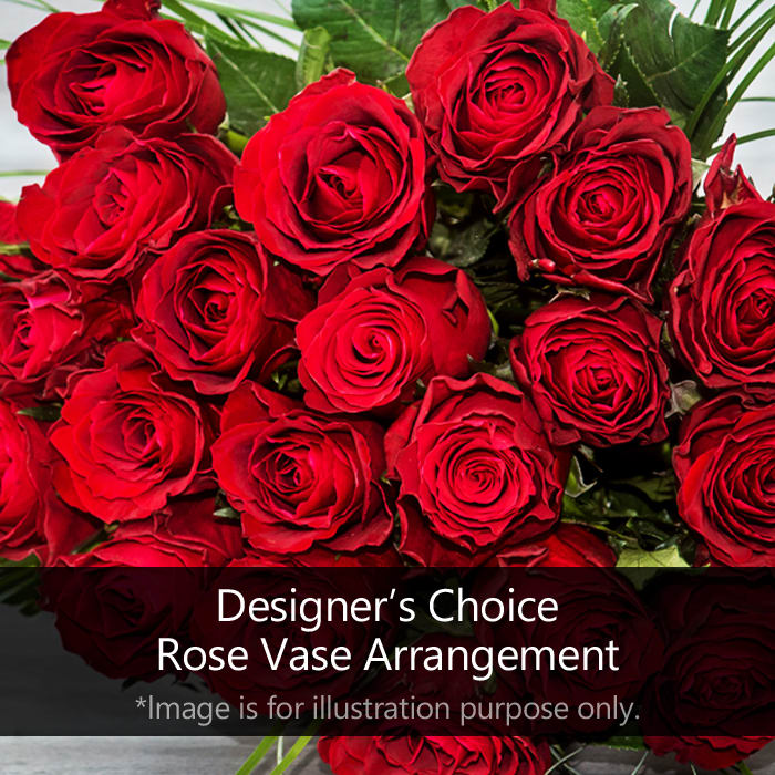 Designer's Choice Rose Vase Arrangement