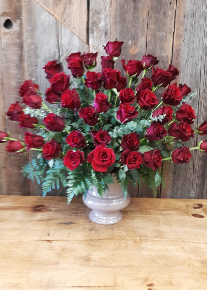 Red Rose Sympathy Arrangement